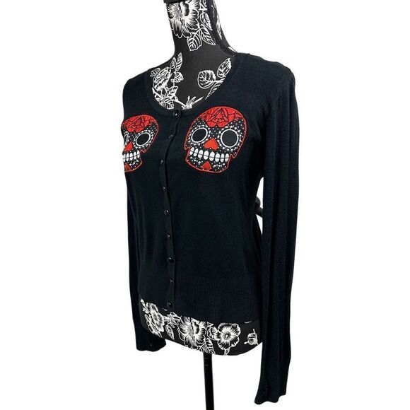 Too Fast “Sugar Skull” Cardigan - Picture 2 of 7
